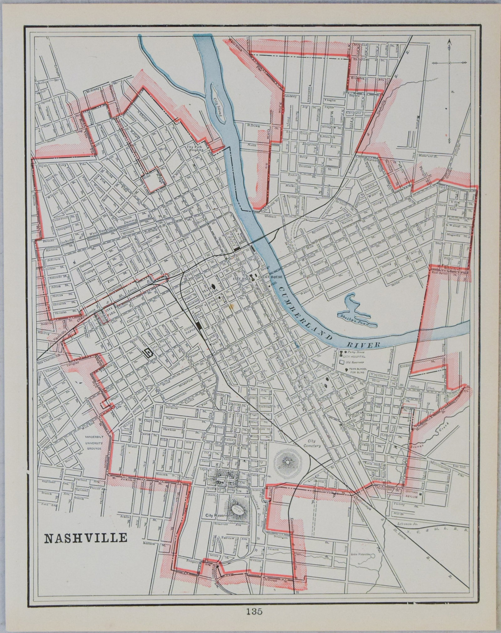 1898 Cram Map of Nashville [verso] Memphis -- Nashville [verso] Memphis: Title:1898 Cram Map of Nashville [verso] Memphis -- Nashville [verso] Memphis,li>Cartographer:G Cram Year/Place:1898, Chicago Map Dimension (in.):12.9 X 10 in. Description:This is a very nice and deta