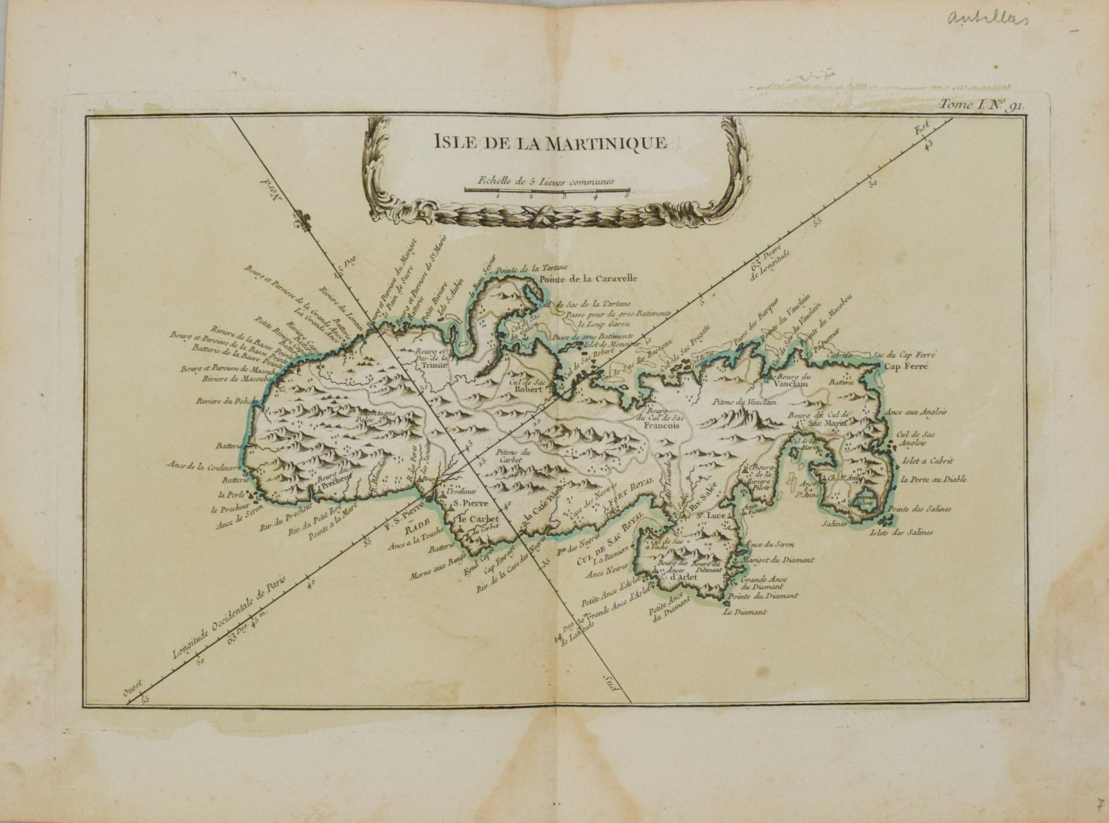 1764 Bellin Map of Martinique -- Isle de la Martinique (1 of 1)