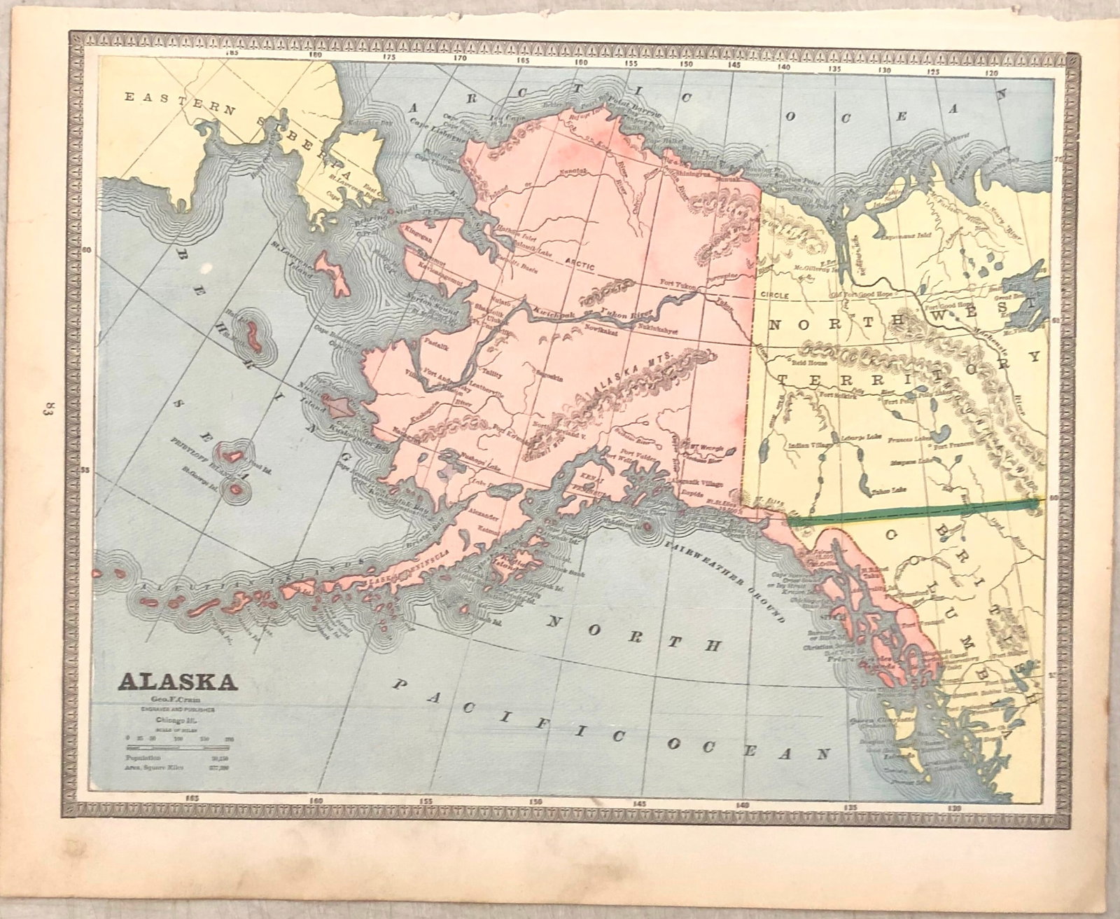1883 Cram Map of Alaska -- Alaska (1 of 1)