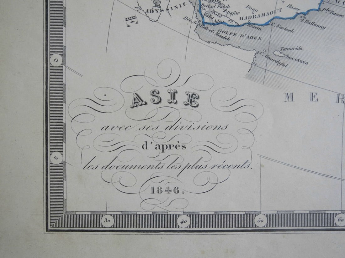 Asie Avec Ses Divisions D'apres Les Documents Les Plus Recents. 1846. - 2