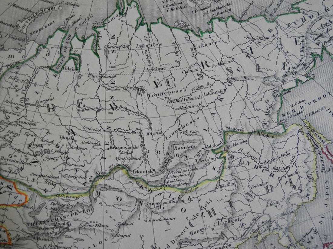 Asie Avec Ses Divisions D'apres Les Documents Les Plus Recents. 1846. - 4