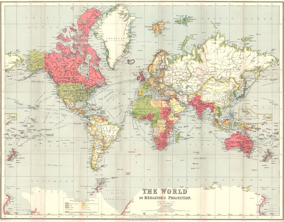 World On Mercator's Projection. (1 of 1)