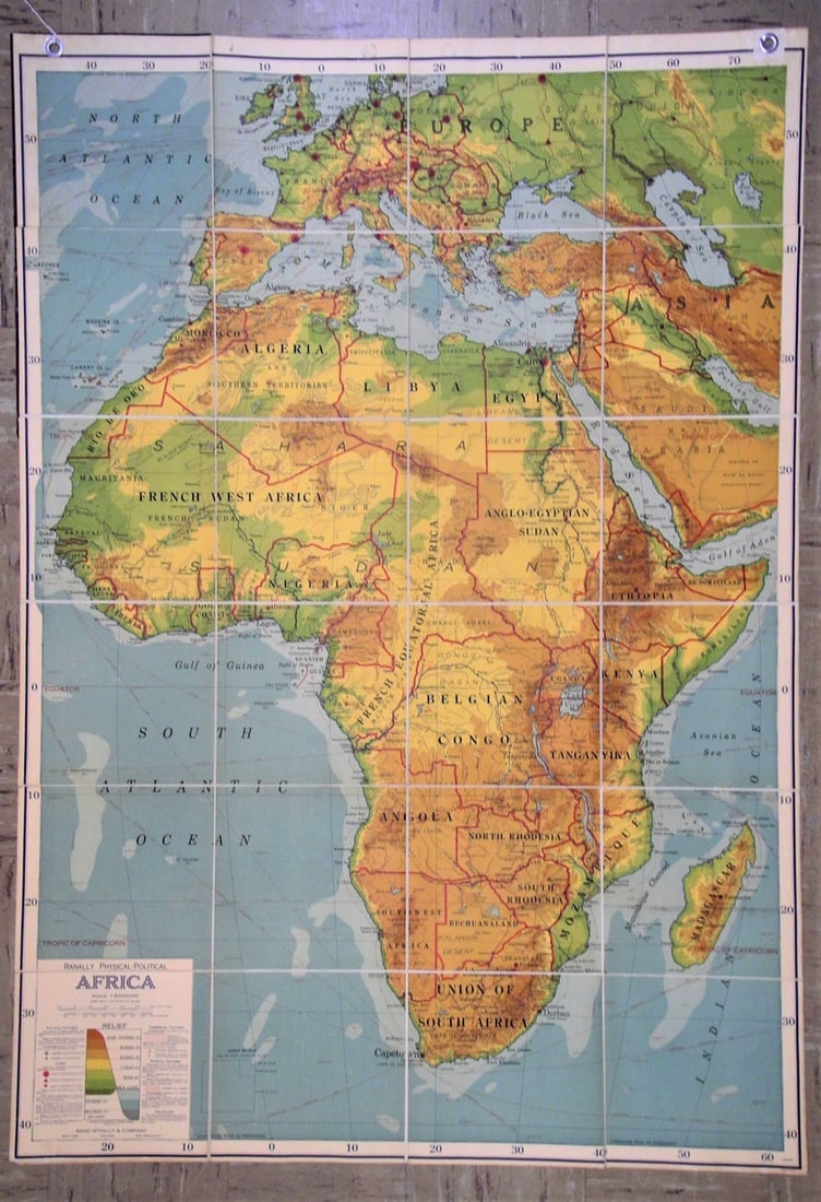 Ranally Physical-Political Africa. (1 of 1)