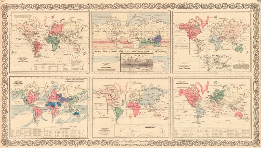 Six Physical World Maps (1 of 1)