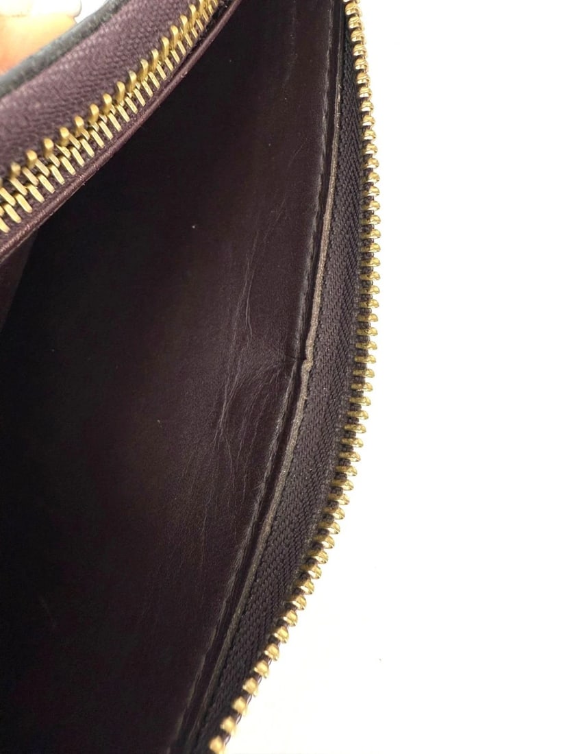 Louis Vuitton Burgundy Vernis Patent Leather Zippy Wallet Clutch - 11
