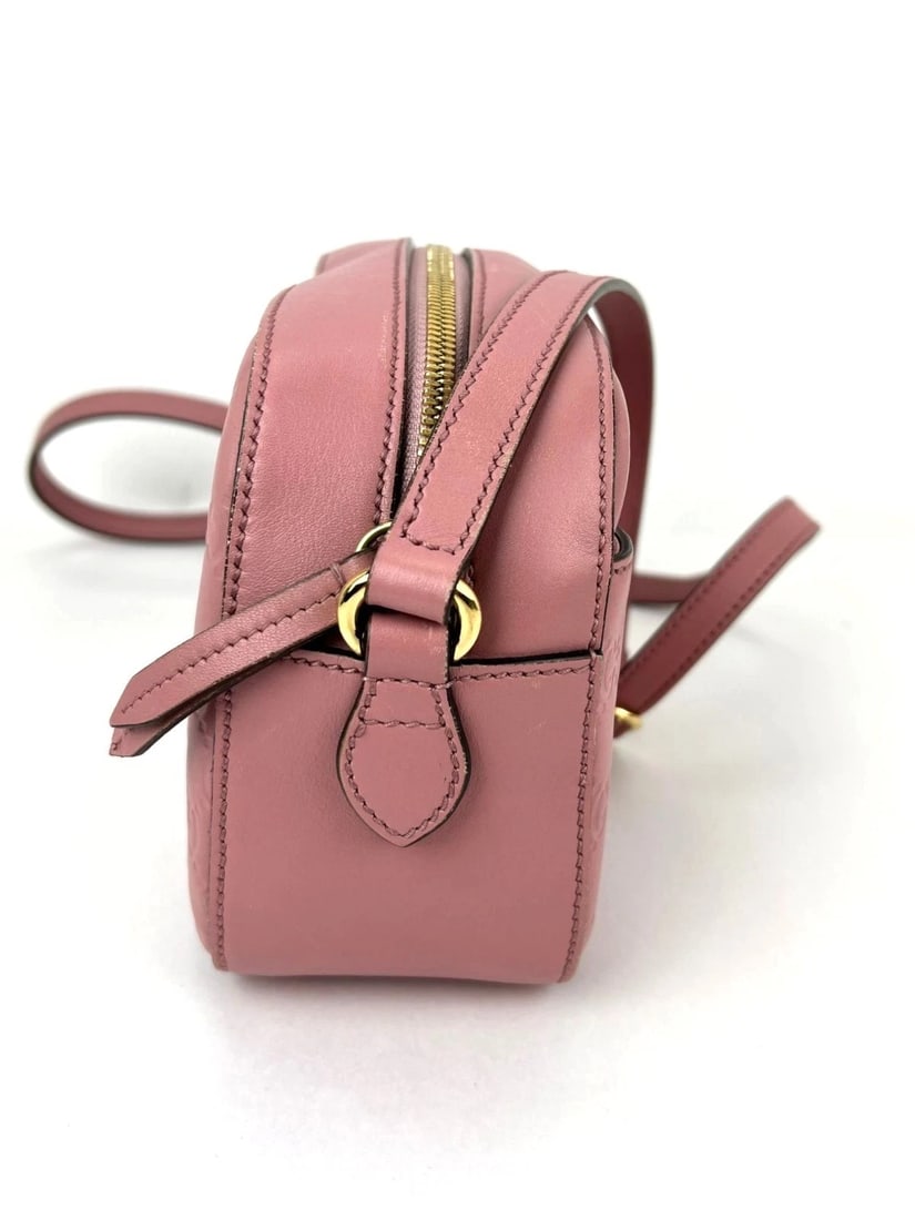 Gucci Guccissima Camera Pink Leather Crossbody Bag - 13