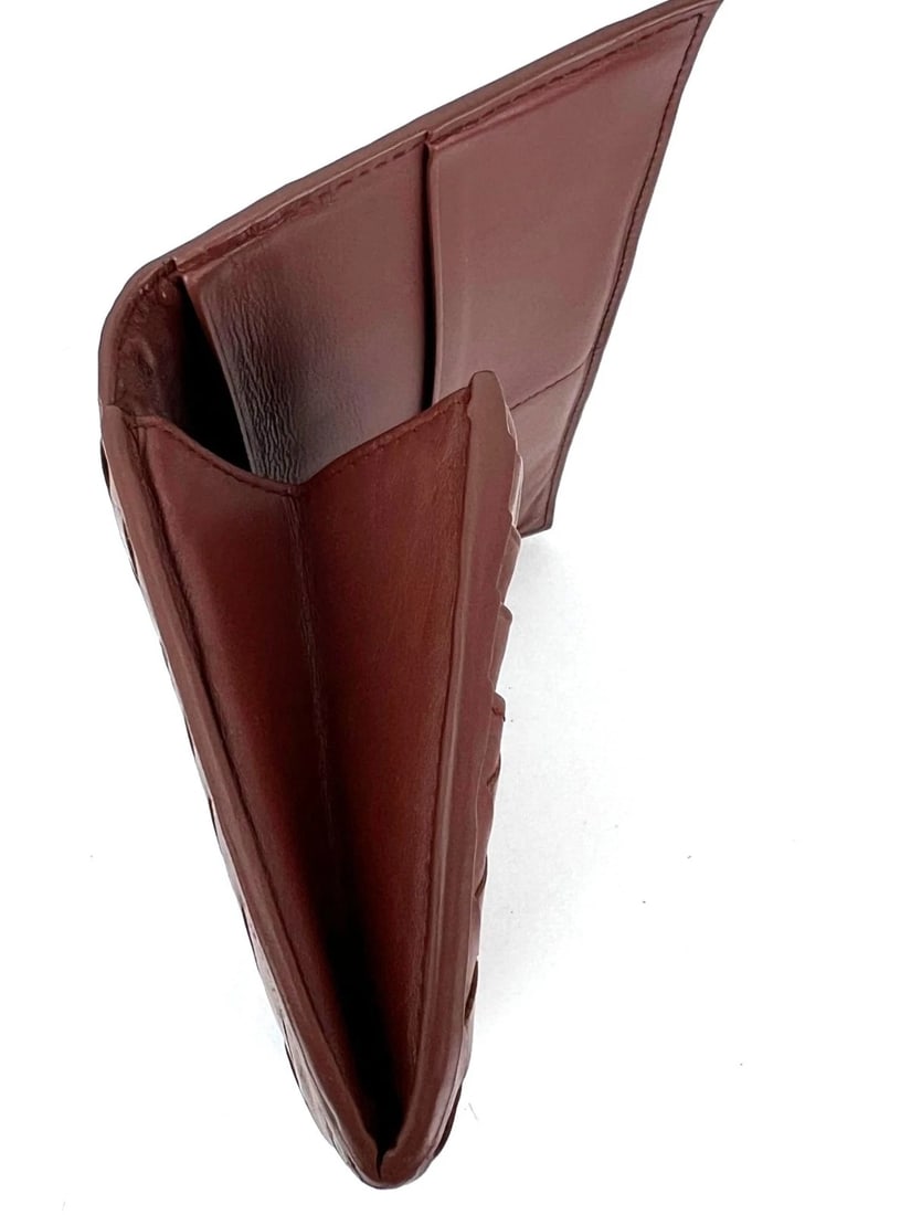 Bottega Veneta Nappa Intrecciato Long Flap Brown Wallet Clutch - 6