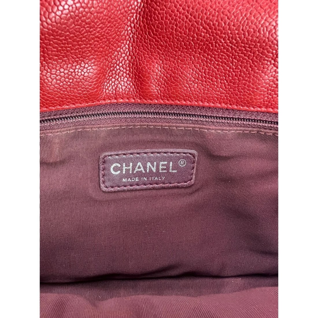 Chanel Caviar Quilted Medium French Riviera Red Flap Shoulder Bag - 3