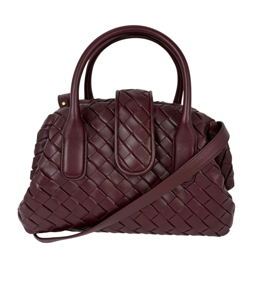 Bottega Veneta Nappa Intrecciato Teen The Lauren 1980 Bauletto Barolo Bag: Title: Bottega Veneta Nappa Intrecciato Teen The Lauren 1980 Bauletto Barolo Bag Description: Pre-Owned 100% Authentic Bottega Veneta Nappa Intrecciato Teen The Lauren 1980 Bauletto Barolo Bag