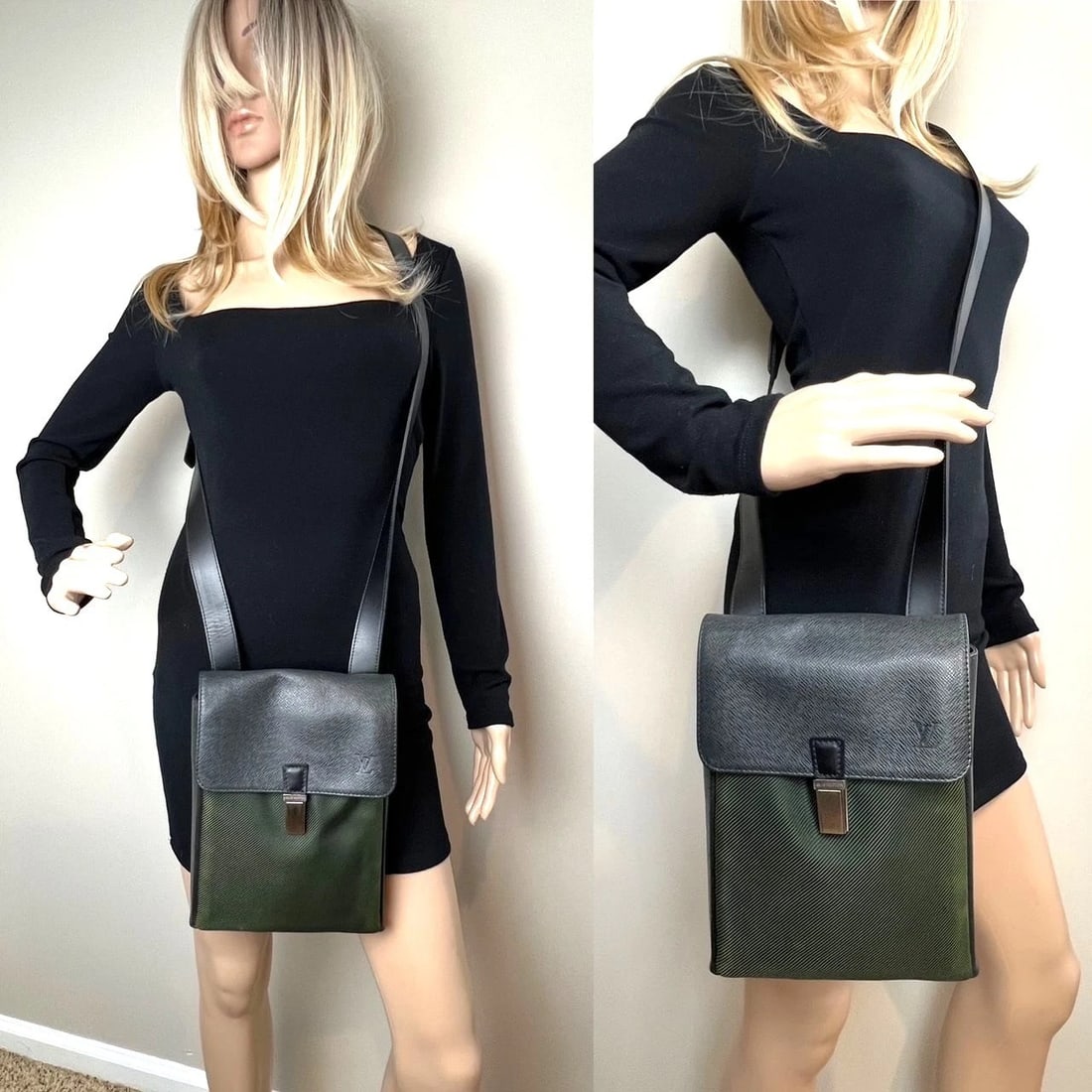 Louis Vuitton Taiga Saratov PM Vintage Crossbody Bag Ardoise Vintage - 18