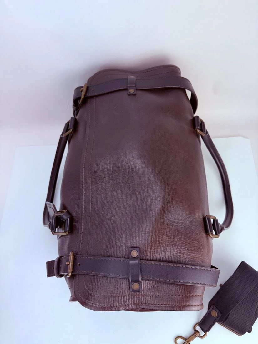 Louis Vuitton Vintage Utah Brown Leather Sac Weekender Travel Bag - 14