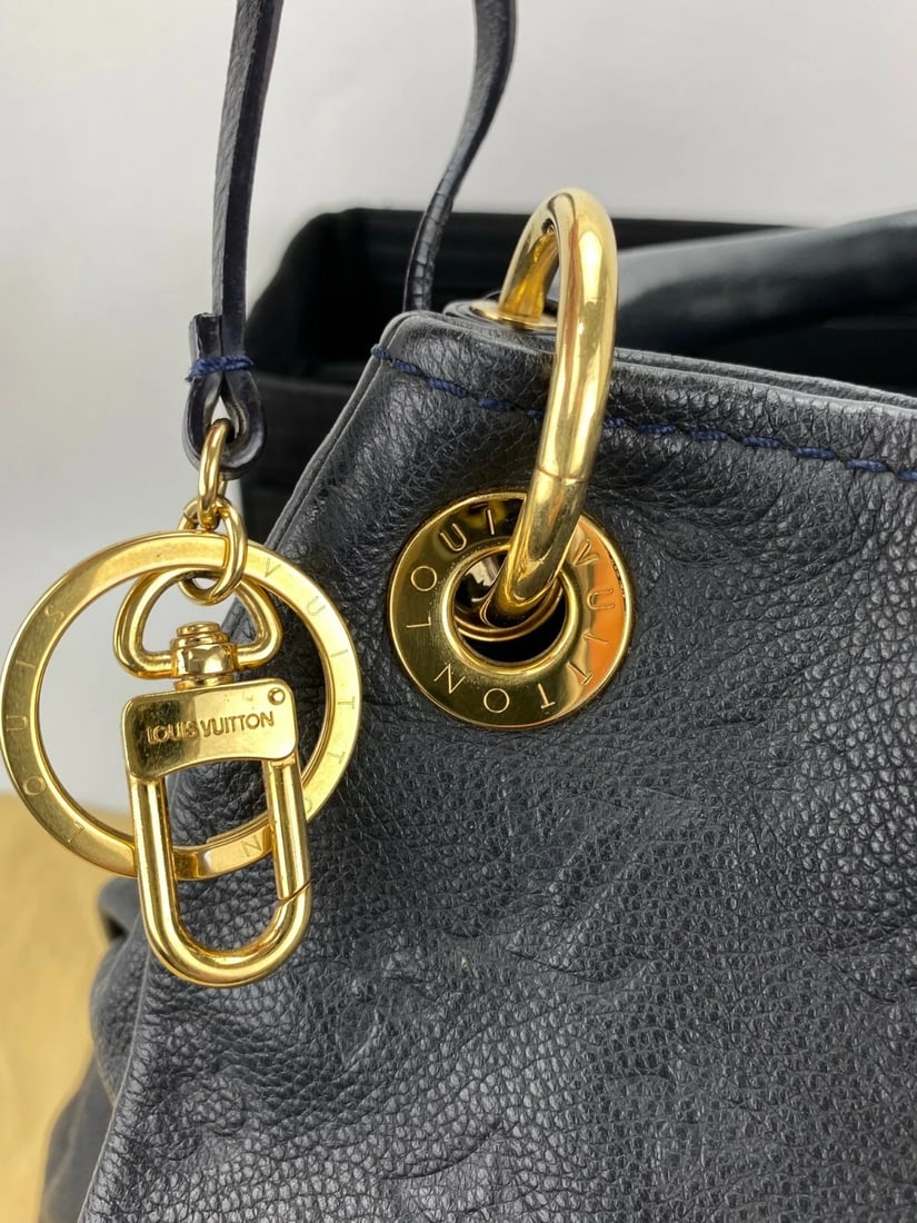 LOUIS VUITTON Bag Artsy MM Monogram Empreinte Infini Blue Tote Hand - 10
