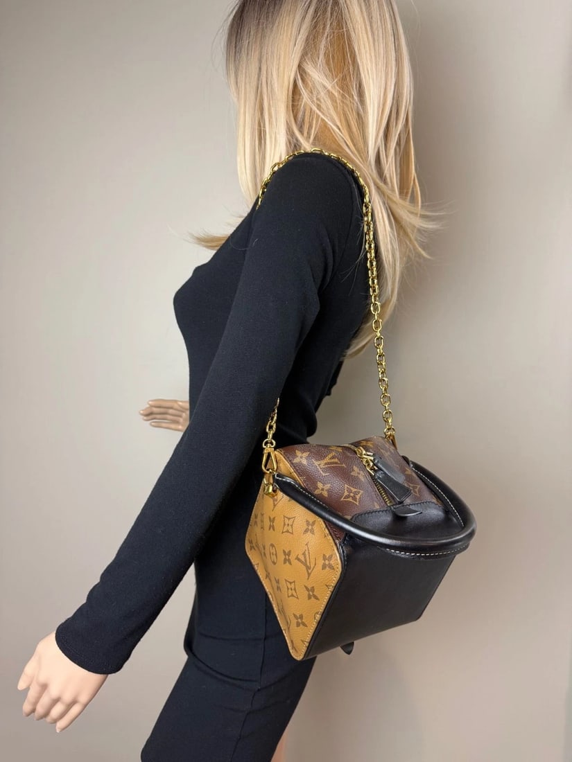 Louis Vuitton Reverse Monogram Square Shoulder Hand Bag - 11