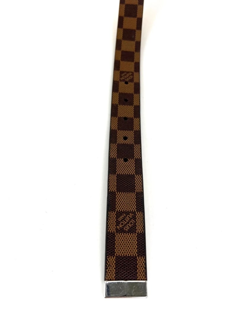 Louis Vuitton LV Inventeur Brown Damier Ebene Men's Belt 75/30 - 17