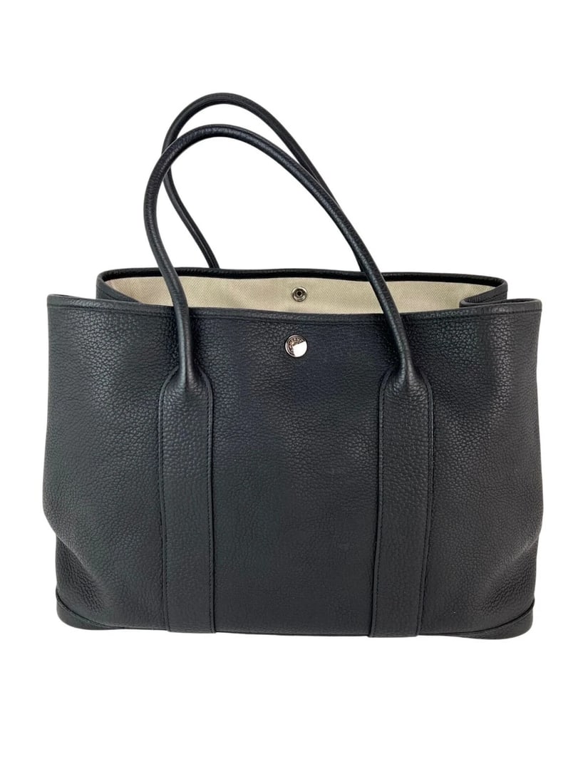 Hermes Negonda Garden Party MM 36 Black Leather Tote: Title: Hermes Negonda Garden Party MM 36 Black Leather Tote Description: Pre-Owned 100% Authentic Hermes Negonda Garden Party MM 36 Black Leather Tote RATING: B...Very Good, well maintained, shows min