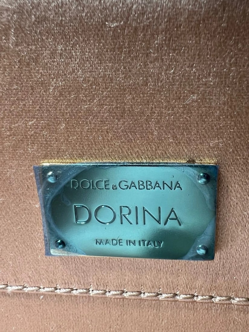 Dolce Gabbana Double Flap Snakeskin Clutch Shoulder Bag Rare - 8