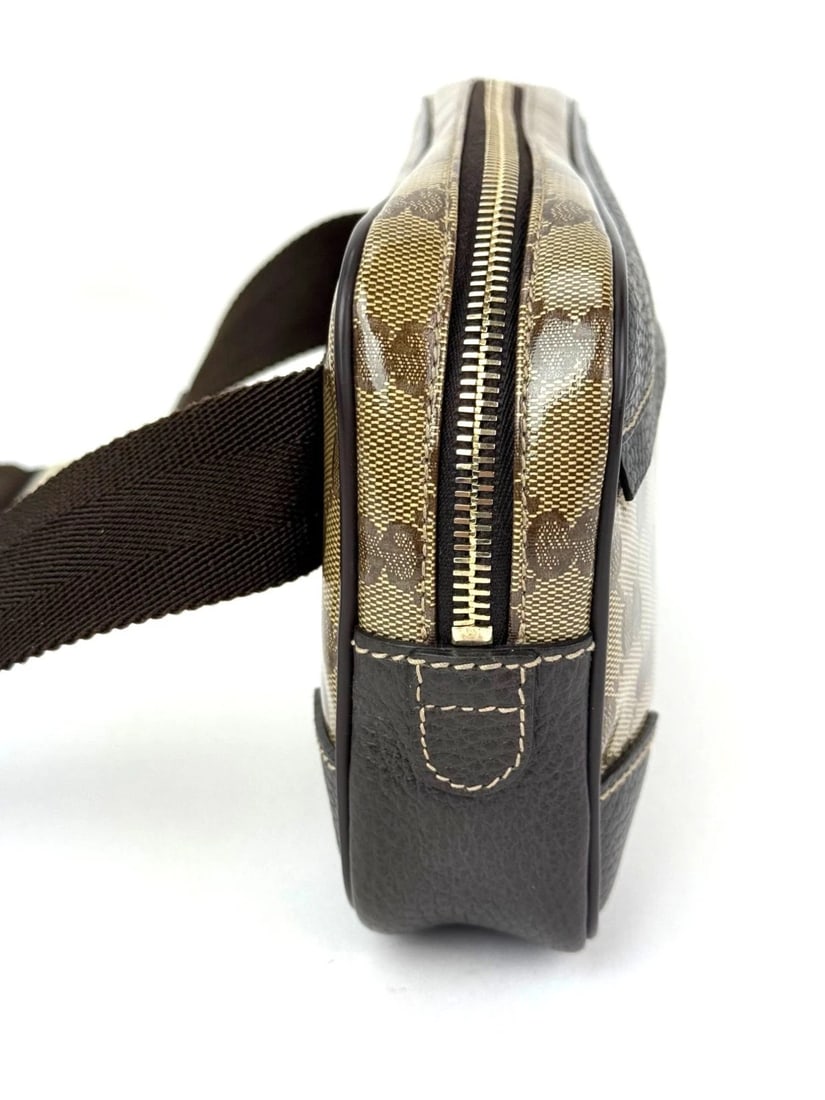 Gucci Crystal Coated GG Canvas Monogram Belt Sling Bag - 10