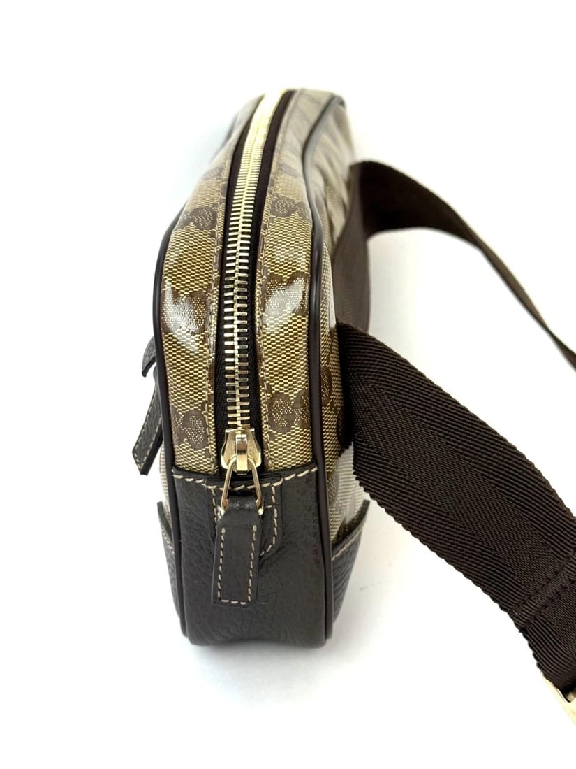 Gucci Crystal Coated GG Canvas Monogram Belt Sling Bag - 11