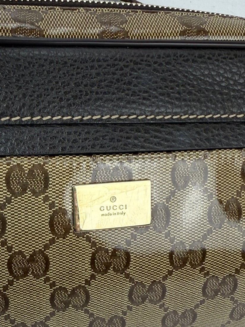 Gucci Crystal Coated GG Canvas Monogram Belt Sling Bag - 13