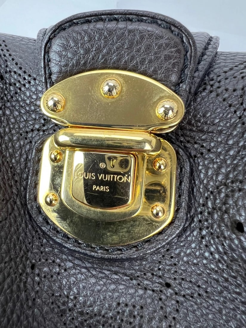 Louis Vuitton Lunar GM Mahina Dark Brown Leather Shoulder Bag - 11