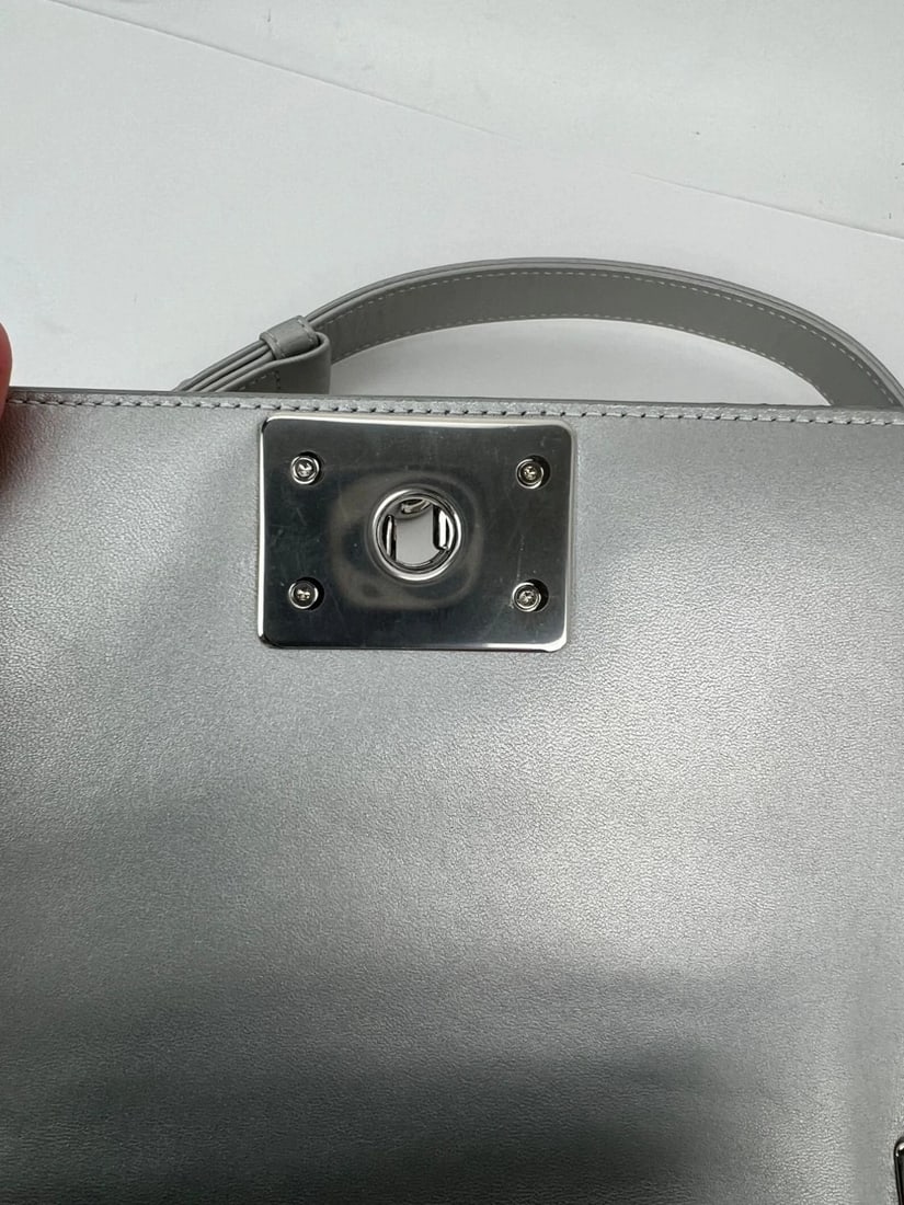 Chanel Iridescent Lambskin PVC Quilted Small Boy Flap Silver Blue Bag - 16
