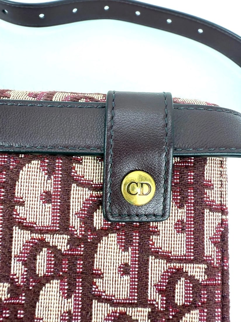 Christian Dior Oblique Saddle Bordeaux Belt Bag Clutch - 13
