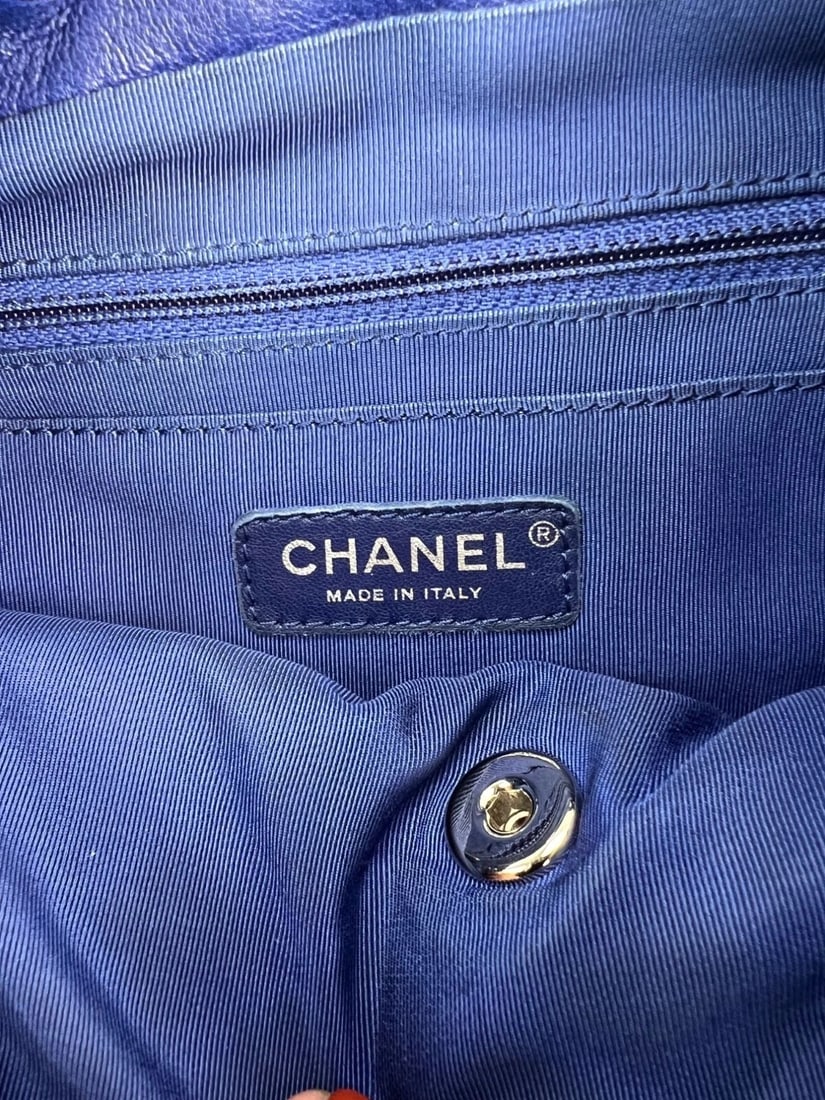 Chanel Lambskin Quilted Small Urban Spirit Blue Backpack - 4