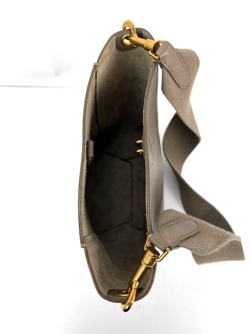 Celine Seau Sangle Small Taupe Leather Shoulder Bag - 4