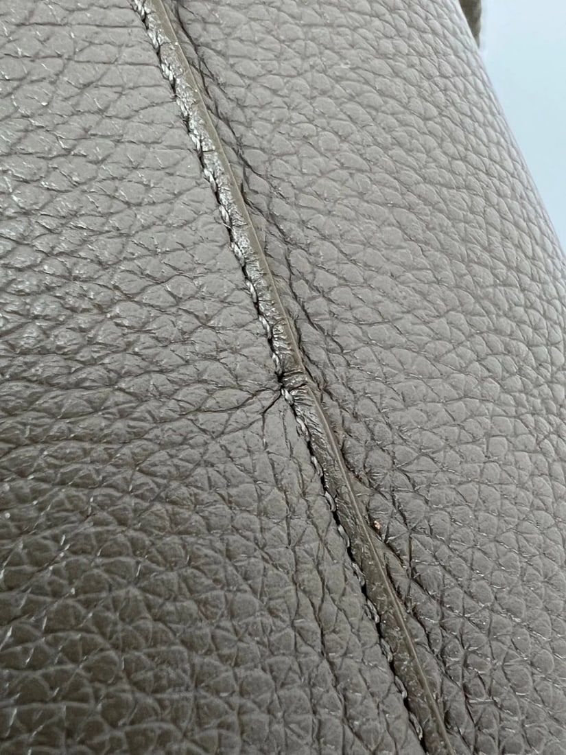 Celine Seau Sangle Small Taupe Leather Shoulder Bag - 6