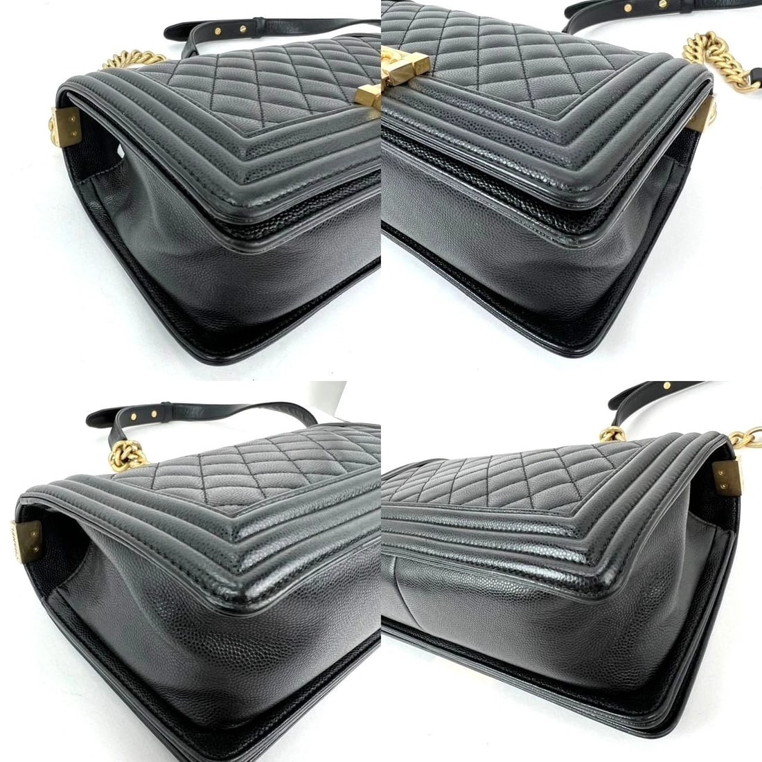 Chanel Caviar Quilted Medium Black Boy Flap Shoulder Bag - 14