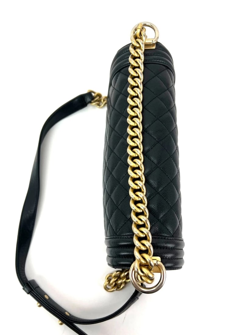 Chanel Caviar Quilted Medium Black Boy Flap Shoulder Bag - 17