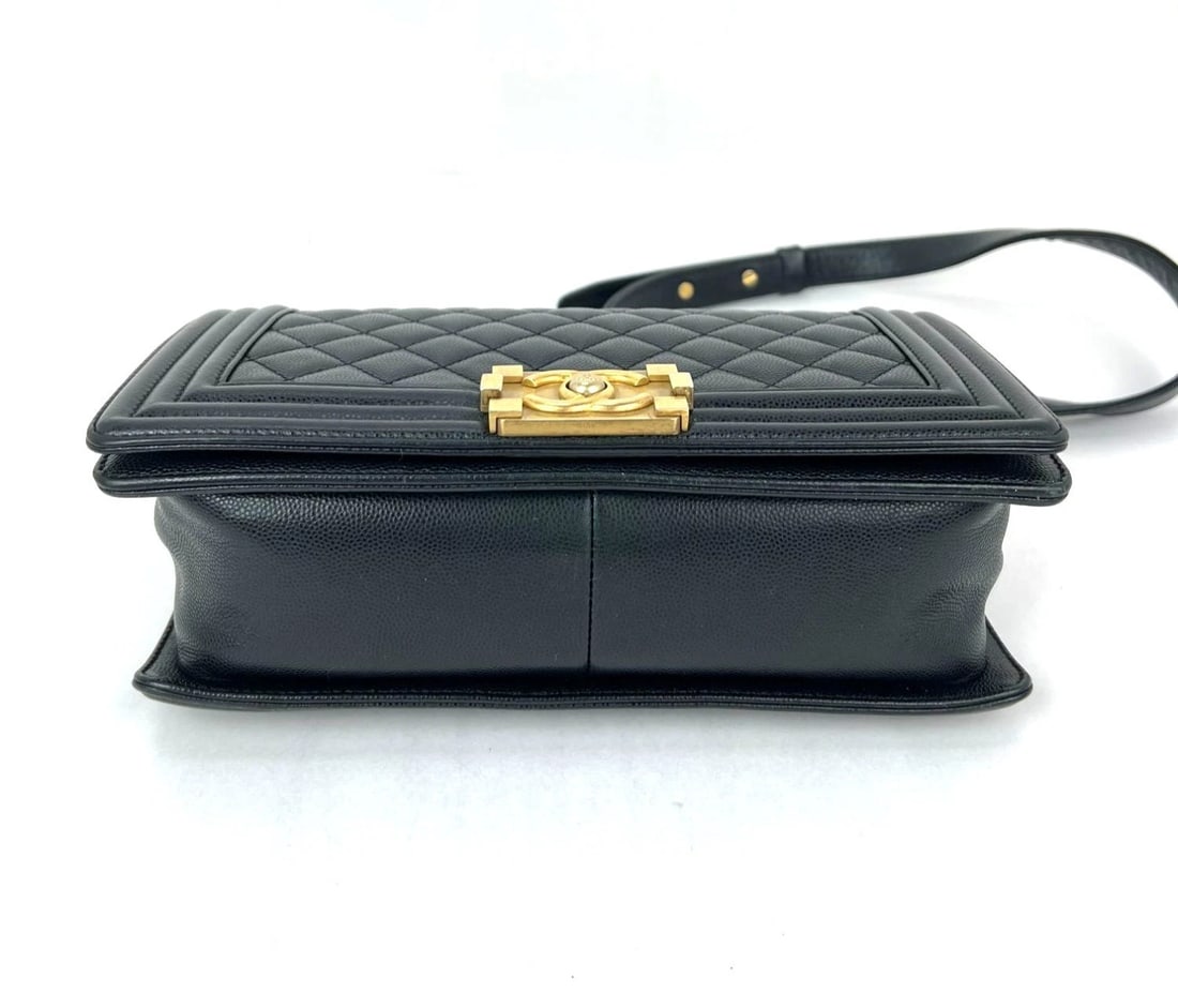 Chanel Caviar Quilted Medium Black Boy Flap Shoulder Bag - 3