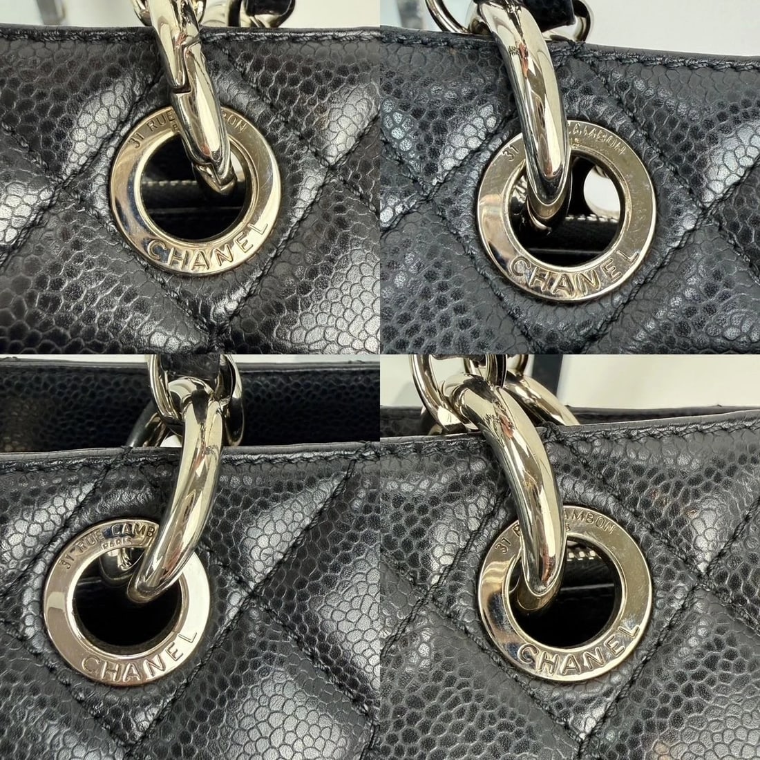 Chanel Caviar Quilted Black Grand Shopping GST Tote Bag - 16