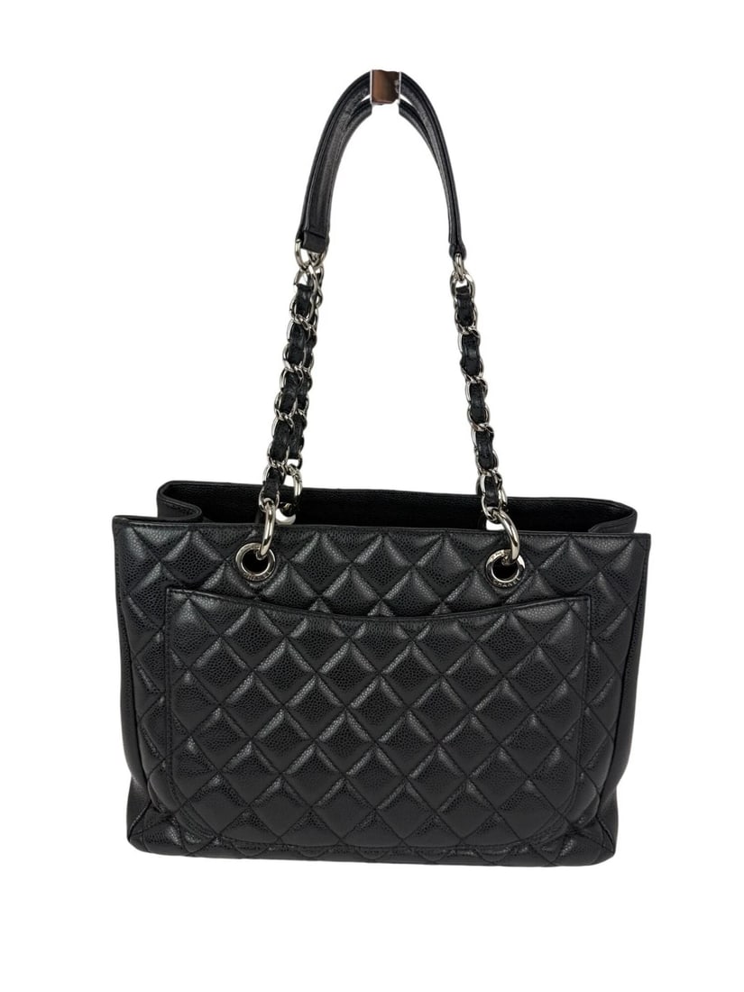 Chanel Caviar Quilted Black Grand Shopping GST Tote Bag - 2