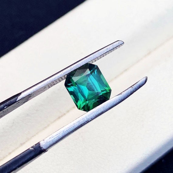 Bi Color Tourmaline Gemstone For Ring, Bluish Green Tourmaline Stone, 1.5CT (1 of 6)