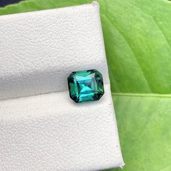 Bi Color Tourmaline Gemstone For Ring, Bluish Green Tourmaline Stone, 1.5CT - 2