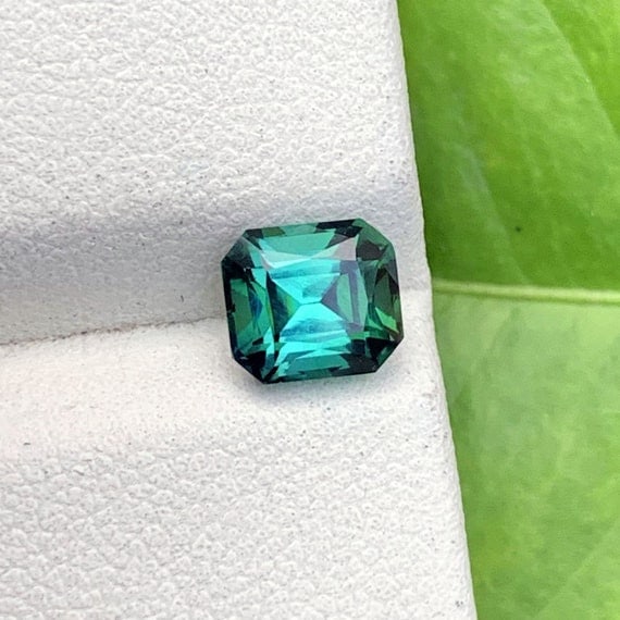Bi Color Tourmaline Gemstone For Ring, Bluish Green Tourmaline Stone, 1.5CT - 4
