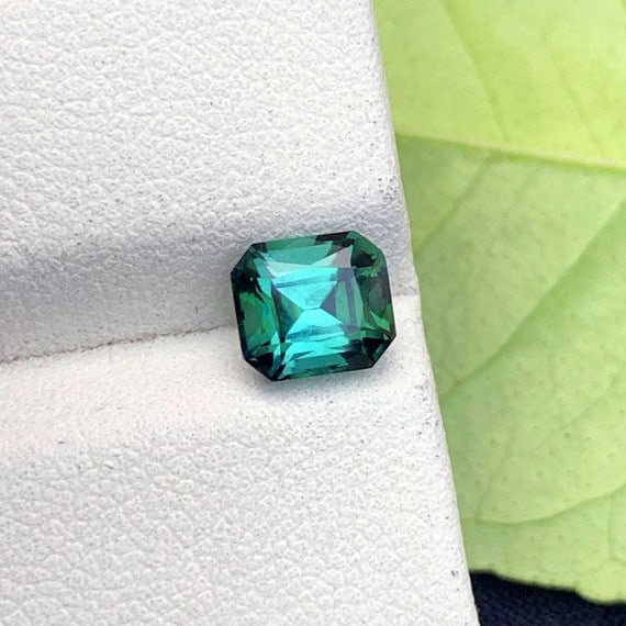 Bi Color Tourmaline Gemstone For Ring, Bluish Green Tourmaline Stone, 1.5CT - 5