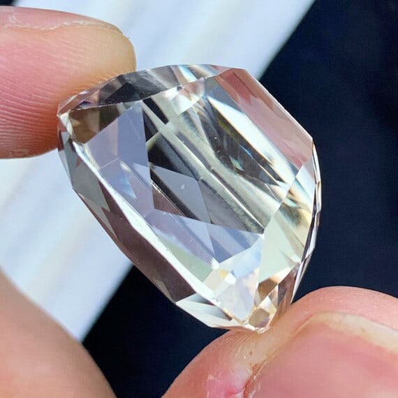 Light Baby Pink Kunzite Gem, Flawless Loupe Clean Kunzite Gemstone, 74 CT - 2
