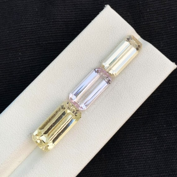Emerald Cut Kunzite Loose Gemstones For Jewelry, Natural Kunzite Spodumene - 2