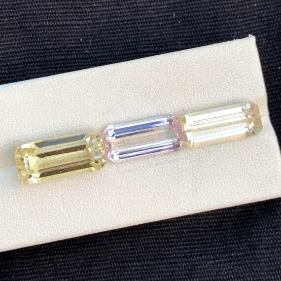 Emerald Cut Kunzite Loose Gemstones For Jewelry, Natural Kunzite Spodumene - 5