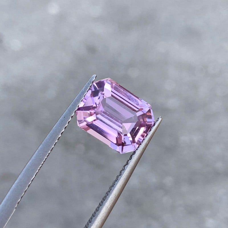 Lilac Pink Kunzite Loose Stone For Ring, Emerald Kunzite Gemstone, 4.50 CT (1 of 6)