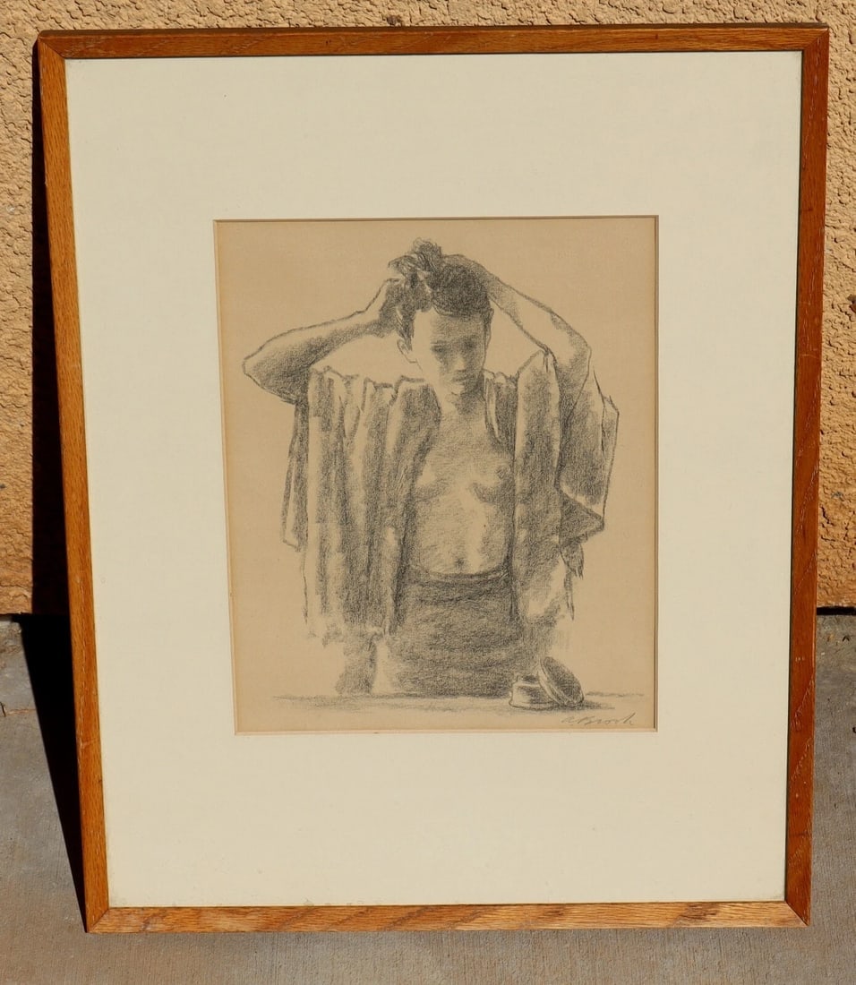 ALEXANDER BROOK Woman Fixing Hair "Morning" Signed AAA Lithograph Framed (1 of 6)
