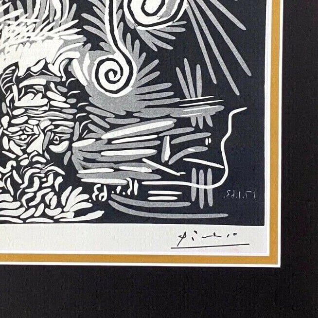 PABLO PICASSO 1955 SIGNED SUPERB PRINT FRAMED ART - 2