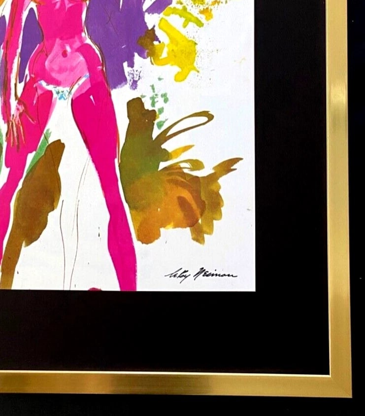 LEROY NEIMAN + SIGNED PRINT CARNAVAL IN RIO + 1981 FRAMED ART - 3