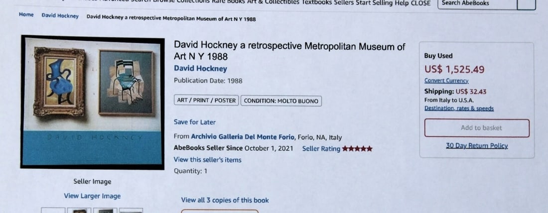 DAVID HOCKNEY retrospective Met Mus of Art NY 1988 Framd Poster - 10