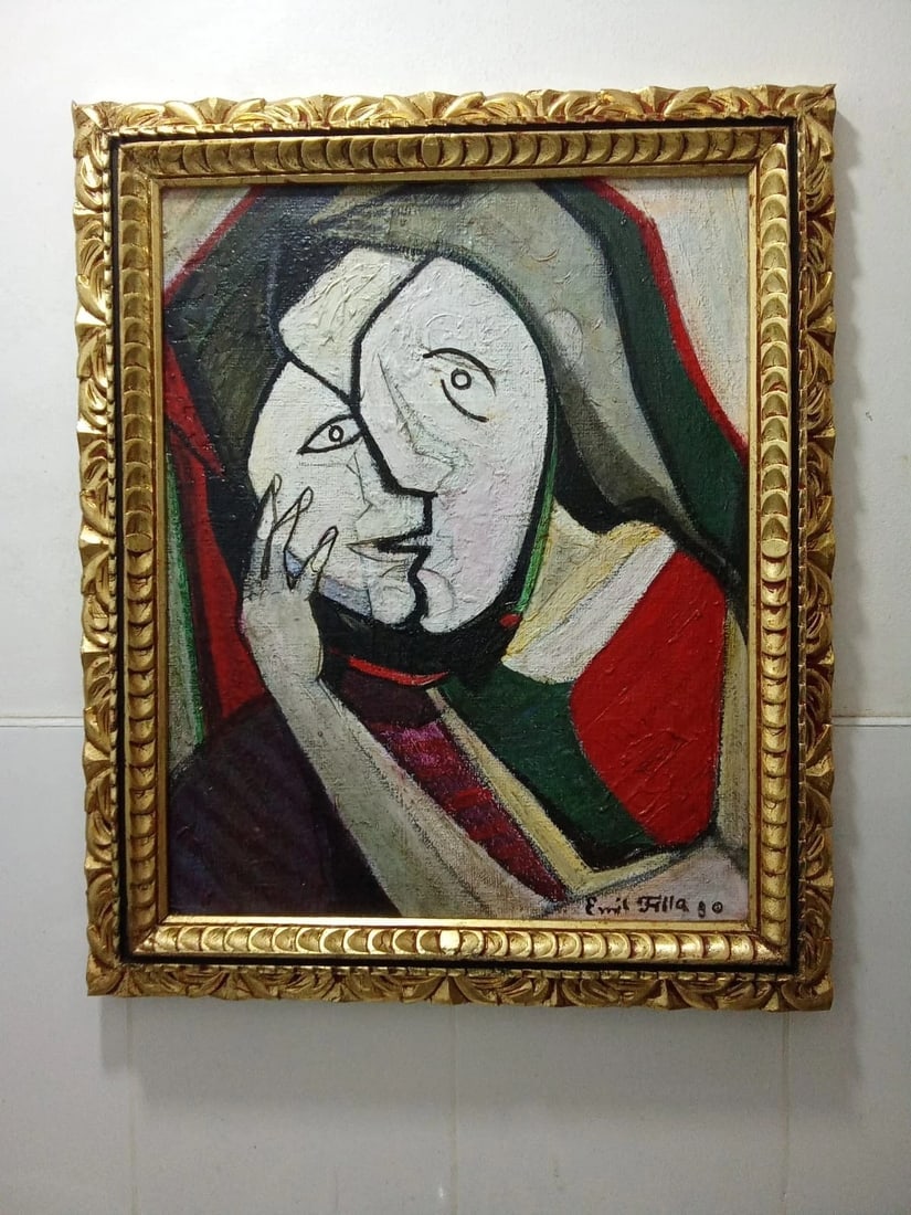Emil Filla (Czech, 1882 - 1953) Oil canvas painting , Original - Signed - 3