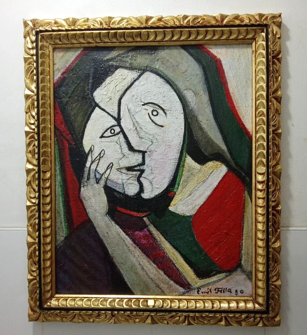 Emil Filla (Czech, 1882 - 1953) Oil canvas painting , Original - Signed - 4