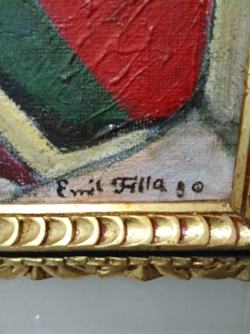 Emil Filla (Czech, 1882 - 1953) Oil canvas painting , Original - Signed - 7