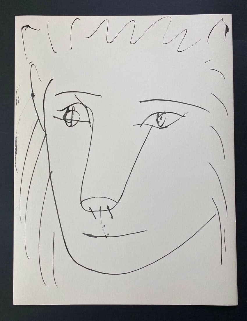 Pablo Picasso Original 1957 Lithograph 26/266 Collectors Art: This is the Highly Collectable and Scarce Pablo Picasso " Lion's Head " Original Lithograph From " En Marge du Buffon" Portfolio. "On the Fringes of Bufffon " in French. Edition of 266. This is 26/266
